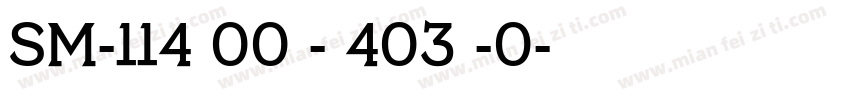 SM-114 00 - 403 -0字体转换